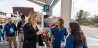 La ministra Palma capacitó y acompañó a orientadores voluntarios de Boleto Gratuito