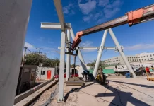 Megaobra en el Rawson: ya montan la estructura clave del nuevo edificio