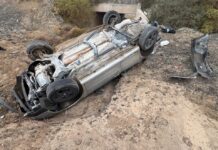 Perdió el control, cayó por un desnivel y volcó cerca de un puente en Iglesia