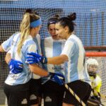 San Juan despidió a Las Águilas y a la Sub-19 en el Cantoni antes del Mundial Jugadoras argentinas de hockey sobre patines durante la despedida en el Aldo Cantoni.