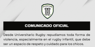 Universitario Rugby abrió una investigación interna tras un incidente en un partido infantil Comunicado de Universitario Rugby sobre el incidente en la categoría M13