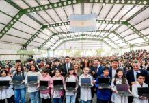Ya son más de 18.400 las computadoras entregadas a estudiantes en San Juan en 2026: este lunes fueron 1.106 netbooks en Santa Lucía